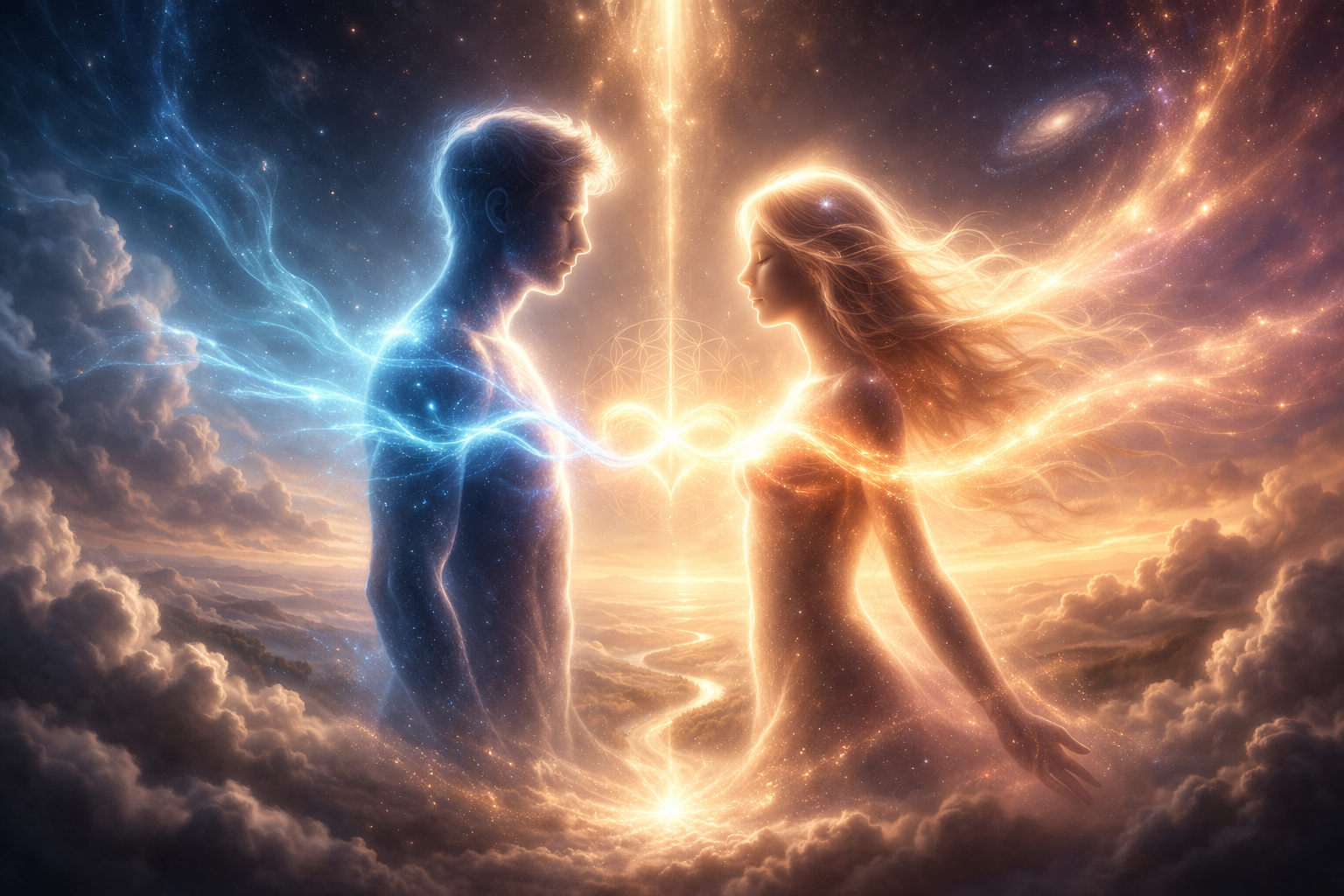 Use a second horizontal image showing connection, separation, or emotional transformation